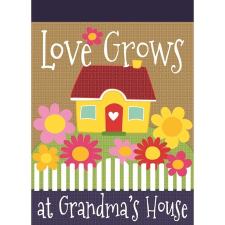 MAGNOLIA GARDEN FLAGS 13 x 18 in. Grandmas House Burlap Garden Flag MA85673